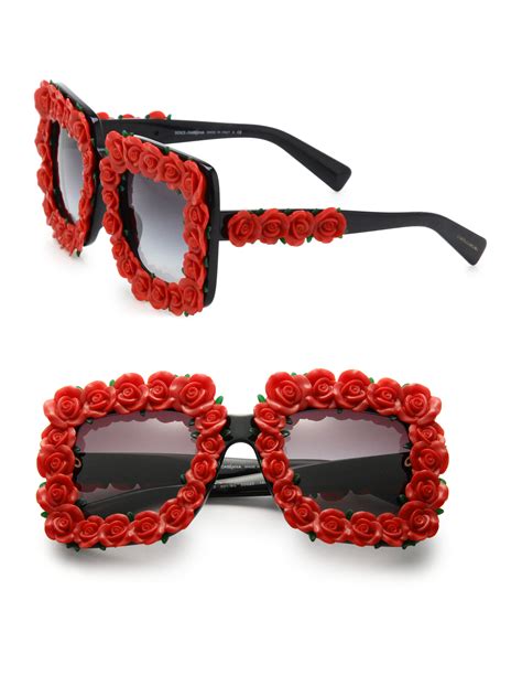 occhiali rossi dolce gabbana fiori|dolce e gabbana eyewear.